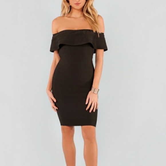 Wow Couture Off Shoulder Bandage Ruffle sexy dress - Picture 3 of 7
